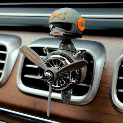 [Flying Diffuser for Cars] Future Warrior Creative Car Aromatherapy Diffuser, ABS Material, Rotating Propeller, 2 Odorless Compression,No Battery