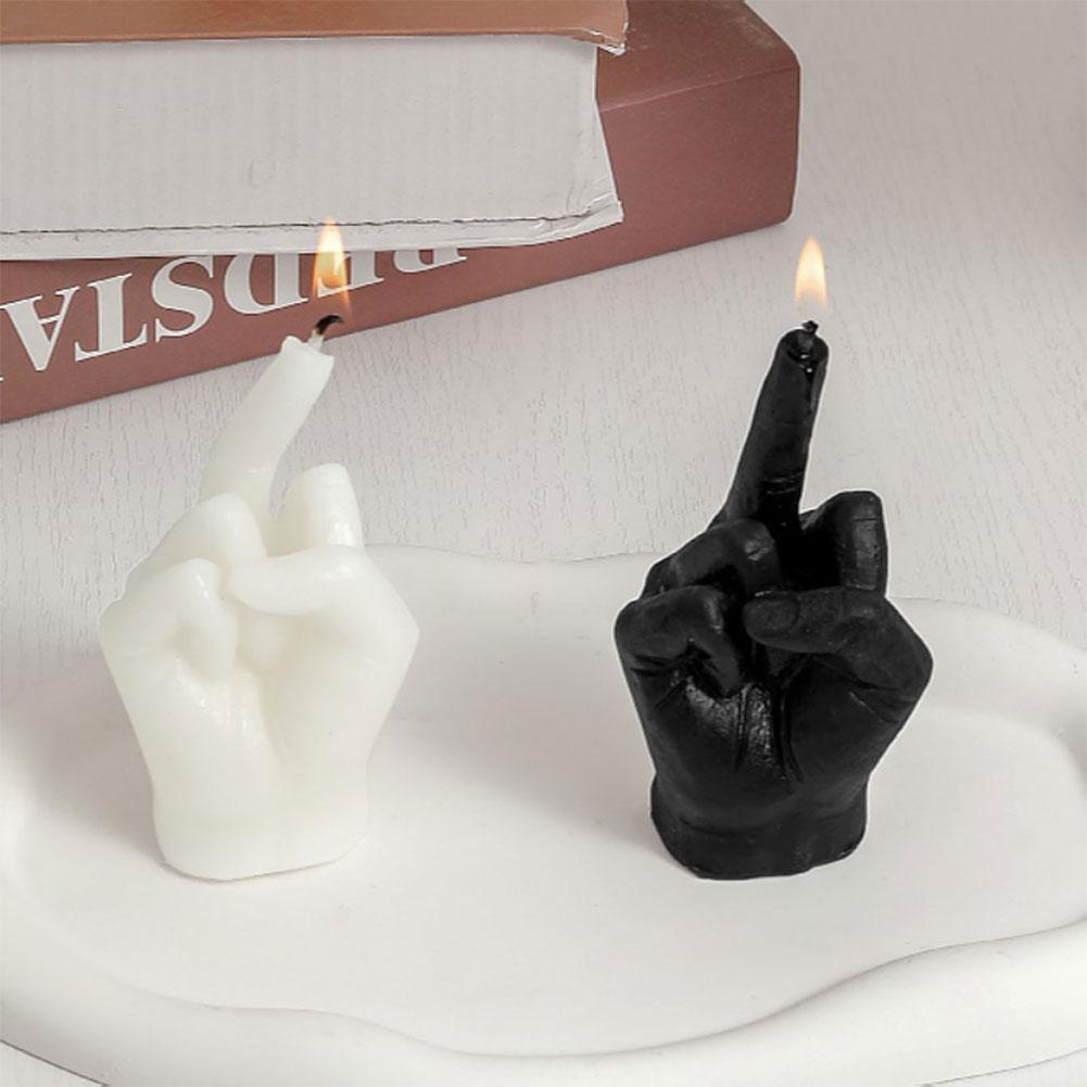 Middle Finger Scented Candle Soy Wax Long Lasting Candle Middle Finger Shaped Model Scented Candle Home Decoration Ornaments