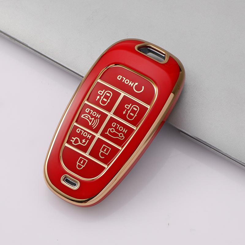7/8 Buttons TPU Car Key Case Cover for Hyundai Sonata Sel Ev 6 Ev 8 IONIQ 5 NEXO Tucson Sonata 2020 Grandeur 2020 Sonata Limited