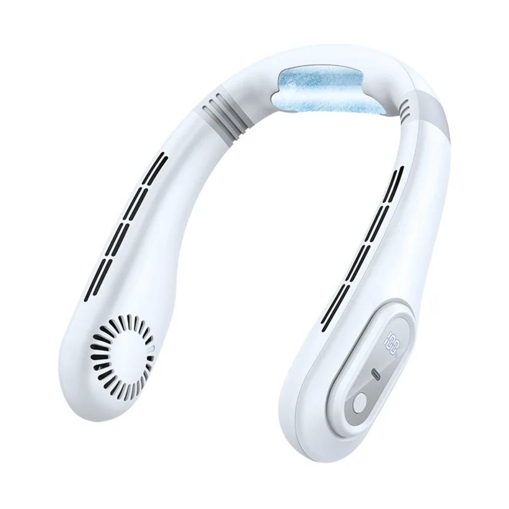 Summer Lazy Person Hanging Neck Fan Outdoor No Leaf Silent Small Fan Air Conditioning Fan Charging Portable Travel Small Electri