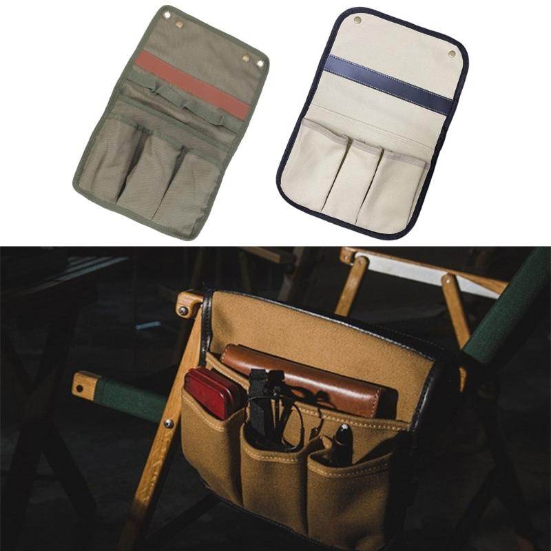 Folding Chair Armrest Hanging Storage Pouch Camping Chair Armrest Storage Bag  Outdoor Chair Side Pocket Hanging Pouch