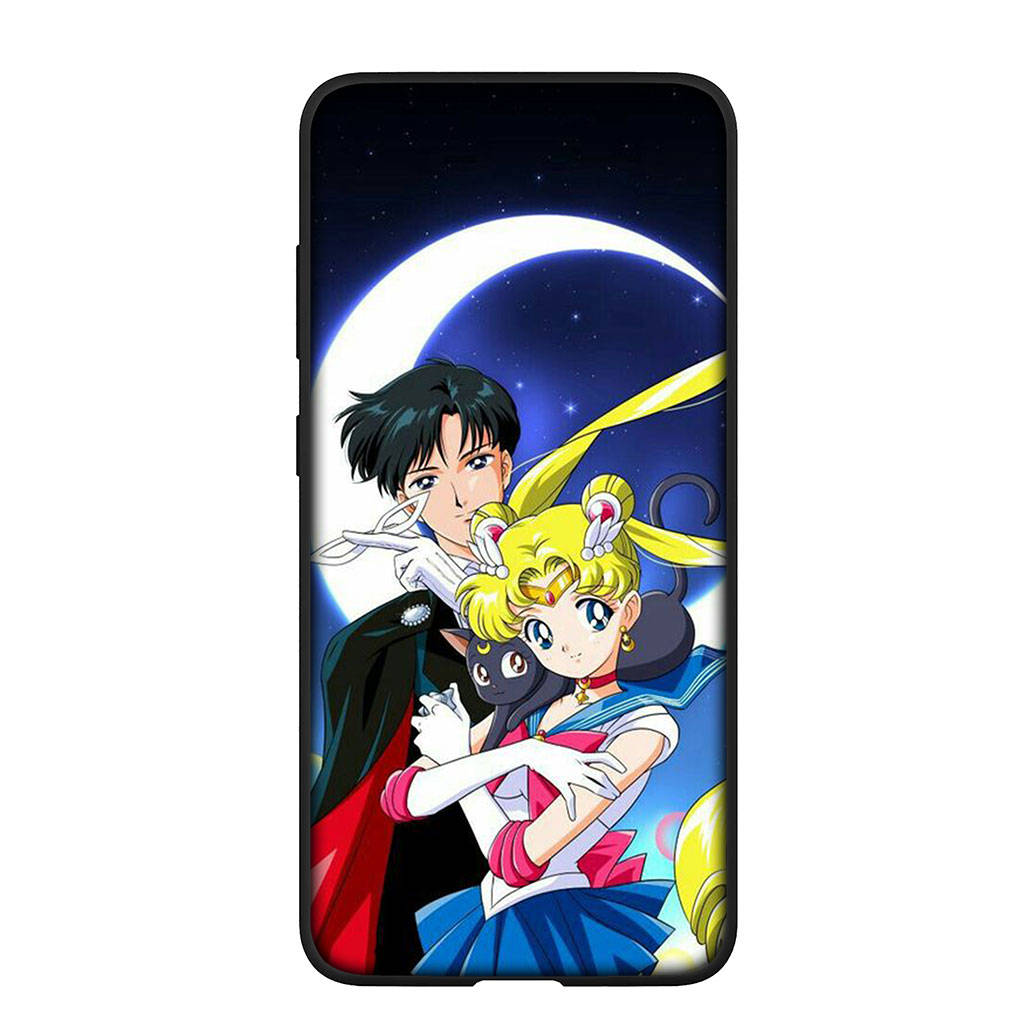 Phone Case for Samsung Galaxy S24 S23 iPhone 15 14 Xiaomi Redmi Note 13 12 11 8 10 9 Pro Max X XR OPPO A15 Huawei Cartoon Sailor Moon Girl Cover