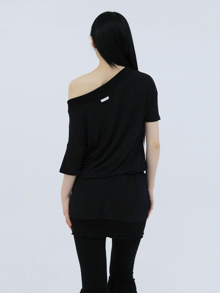 Eogeulliswedou Drape Band Off-Shoulder (Black)