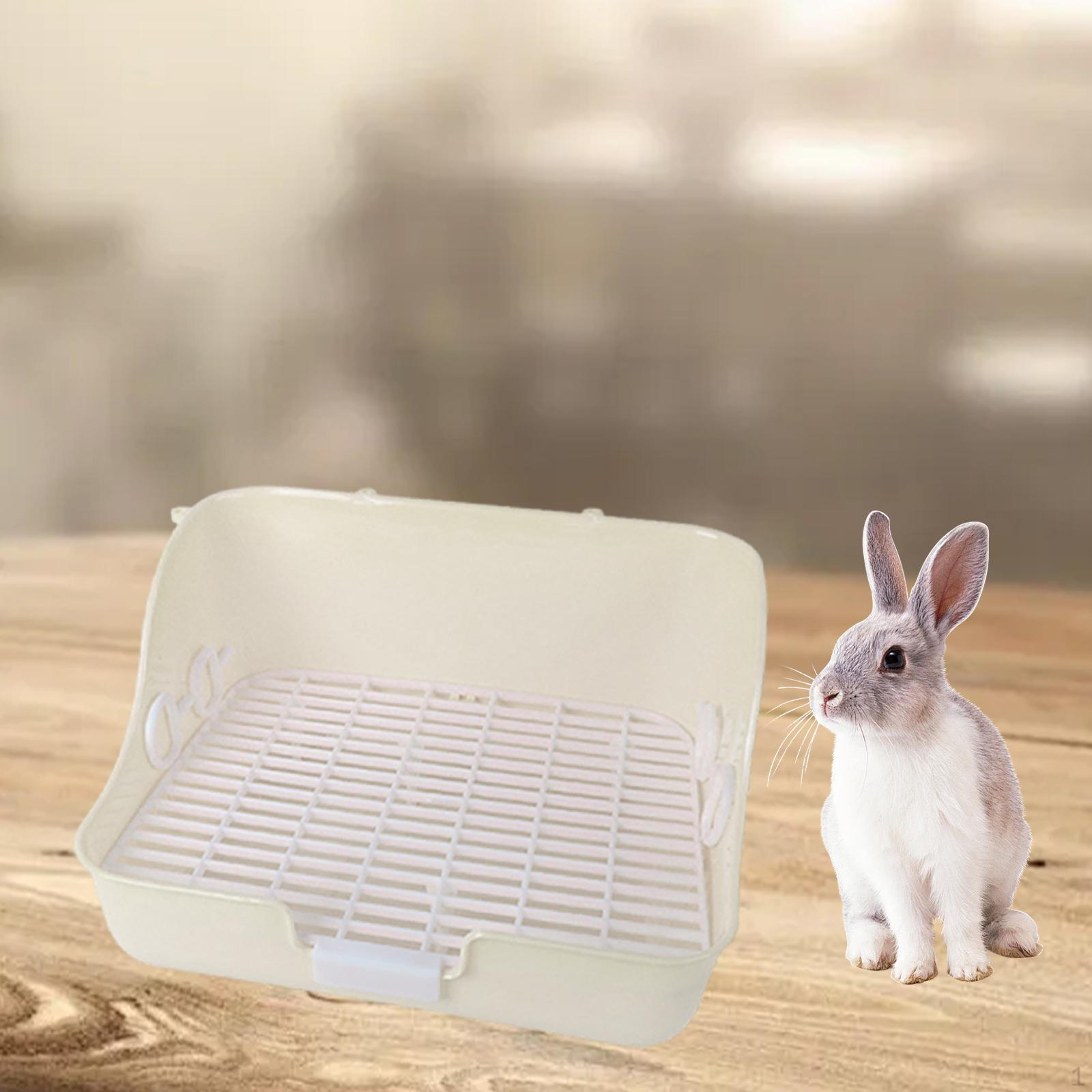 

Indoor Pet Toilet for Small Animals with Drawer Hedgehog And Hamster білий