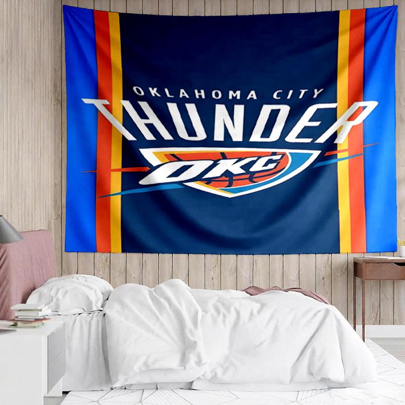 1PC Thunder Basketball Team Quick-Dry Tapestry, Unique Design Tapestry, Suitable for Bedroom,Livingroom, Playroom,Heartwarming Holiday Gifts
