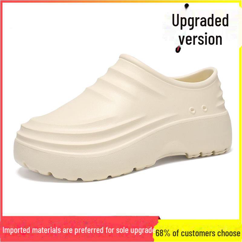 

Водонепроницаемая нескользящая обувь для поваров: Туфли унисекс с мягкой подошвой для кухни и гостиниц, осень/зима 39 бежевый