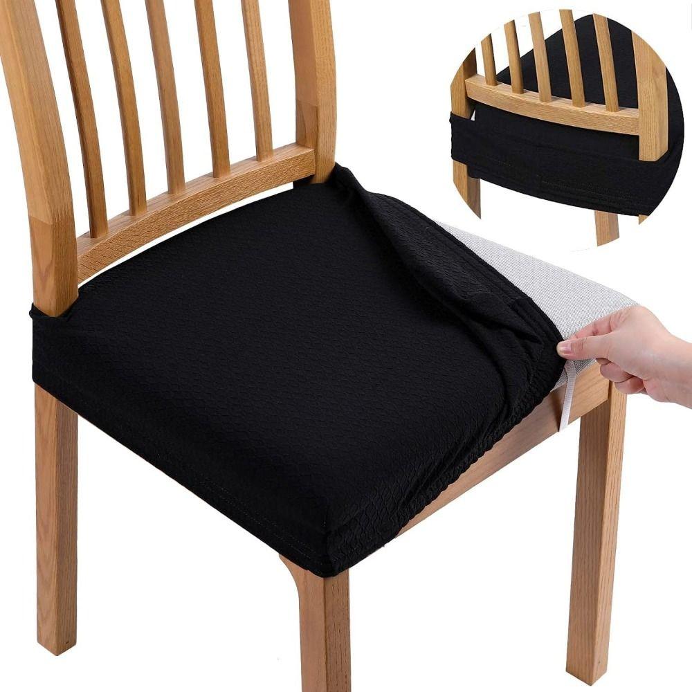 Solid Color Chair Seat Cover Removable Anti-dirty Chair Slipcover Elastic Seat Protectors Holiday