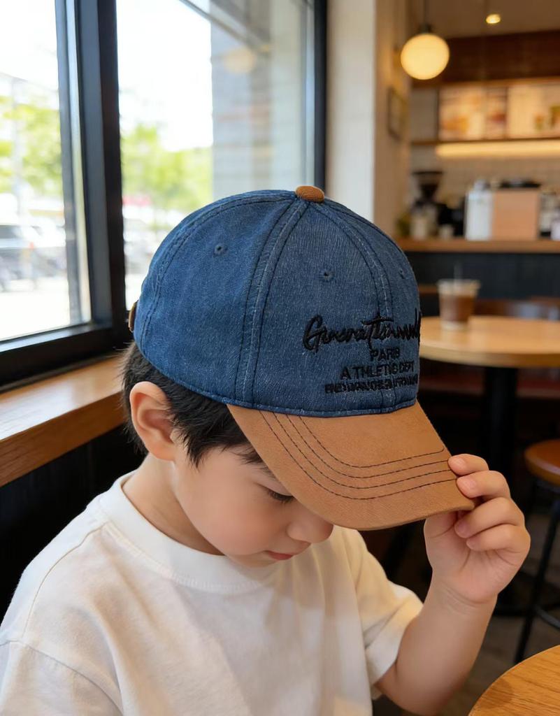 Kids' Denim Baseball Cap - Boys & Girls Spring/Autumn Fashion Sun Protection Hat