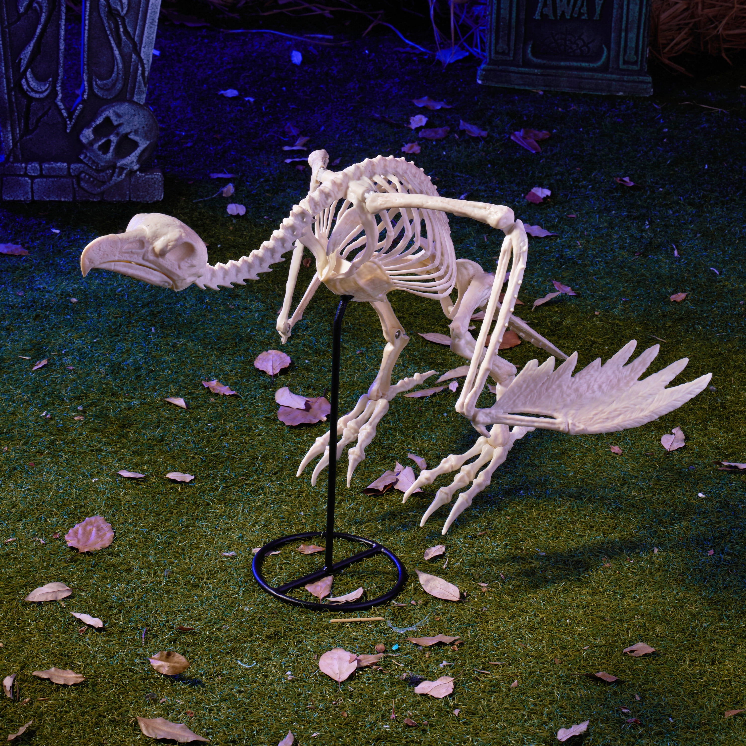 

Joyfy 12 дюймов Хэллоуин Скелет Стервятника Декорации Подвижные Скелеты Животных для Внутреннего Наружного Двора Сада Газона