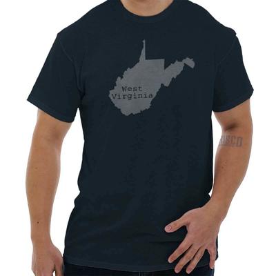 West Virginia Map Shape Vacation Souvenir WV Womens or Mens Crewneck T Shirt Te