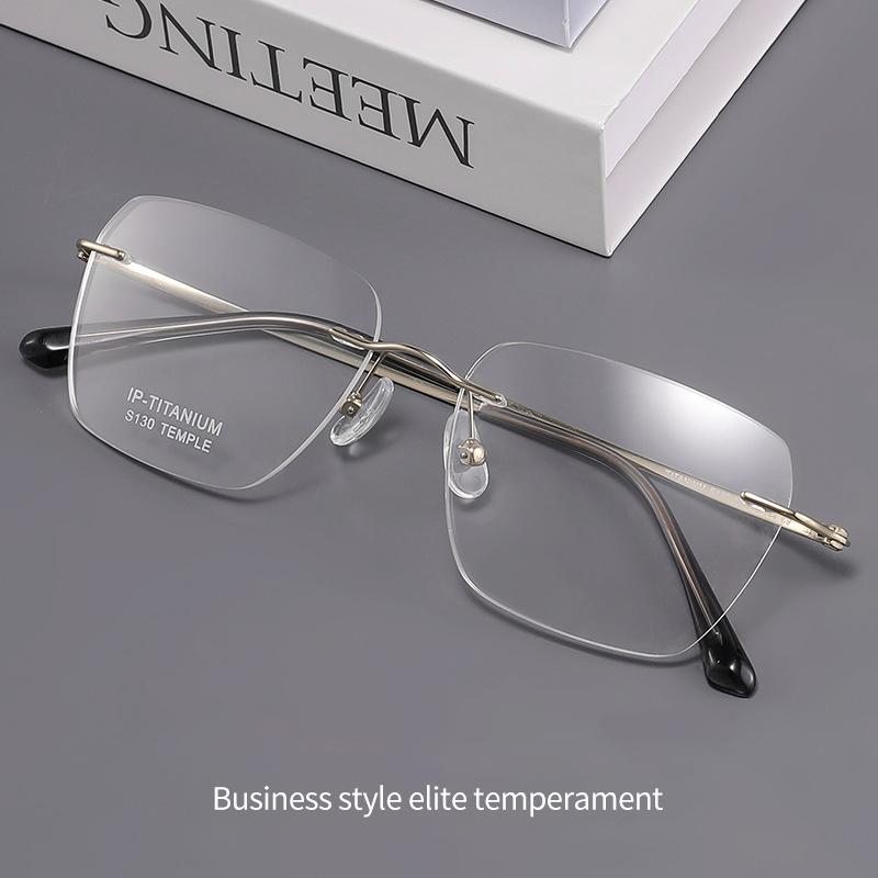 Rimless Ultralight Pure Titanium Glasses Frames Men Eyeglasses Fashion Frameless Women's Eyepieces Luxury Glasses Frame Eyewear