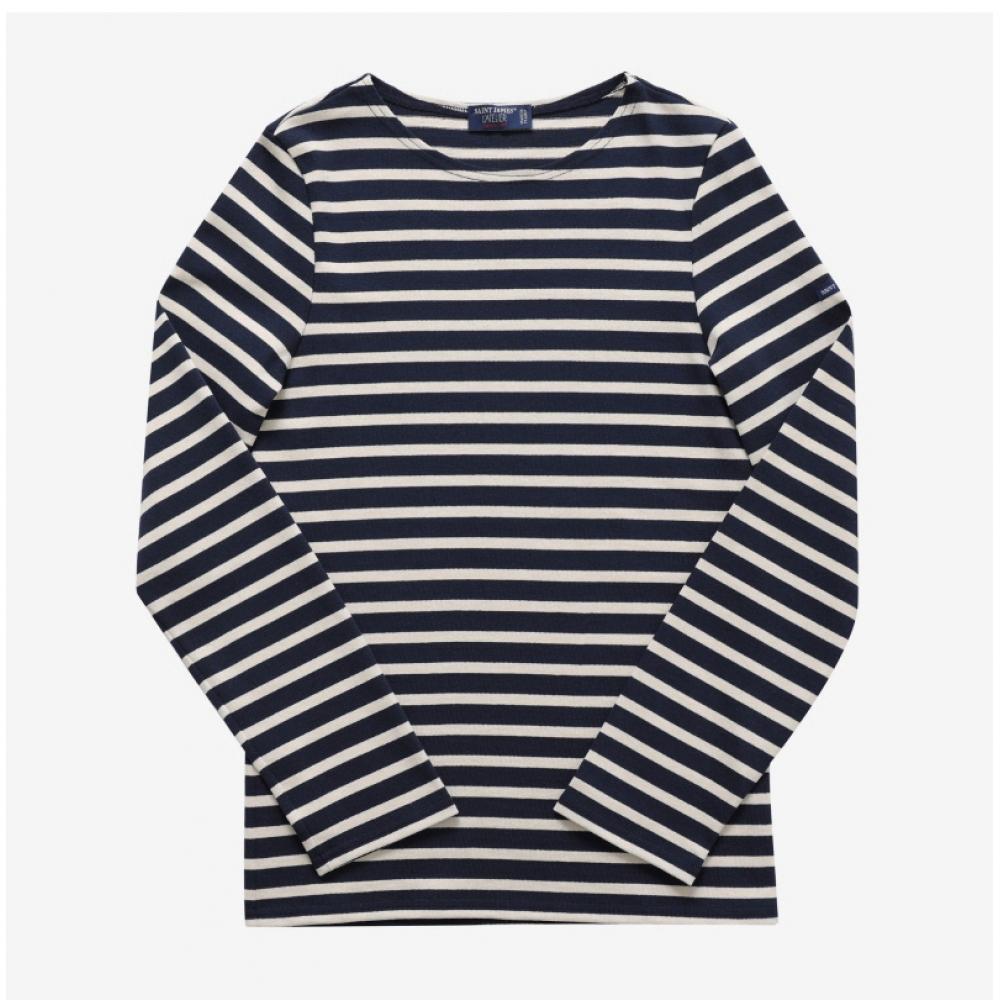 St. James 6870 Marine Ecru Meridien Modern Stripe Union Long Sleeve Tee