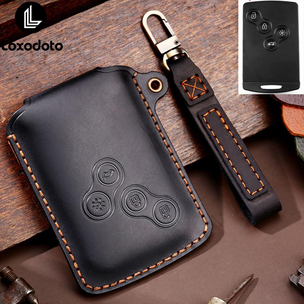 Leather Remote Case Key Cover Fobs Wallet for Renault Arkana Zoe 2020 Duster Clio 5 Espace Megane Kaptur Dacia Logan Captur 2021