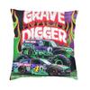 Monster Jam Grave Digger Monster Truck Square Pillow Cover Home Decor Cushions Throw Pillow Living Room Doublesided Printing