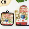 2pc/set Christmas Printed Oven Gloves, Heat Resistant and Heat Resistant Microwave Oven Glove Set
