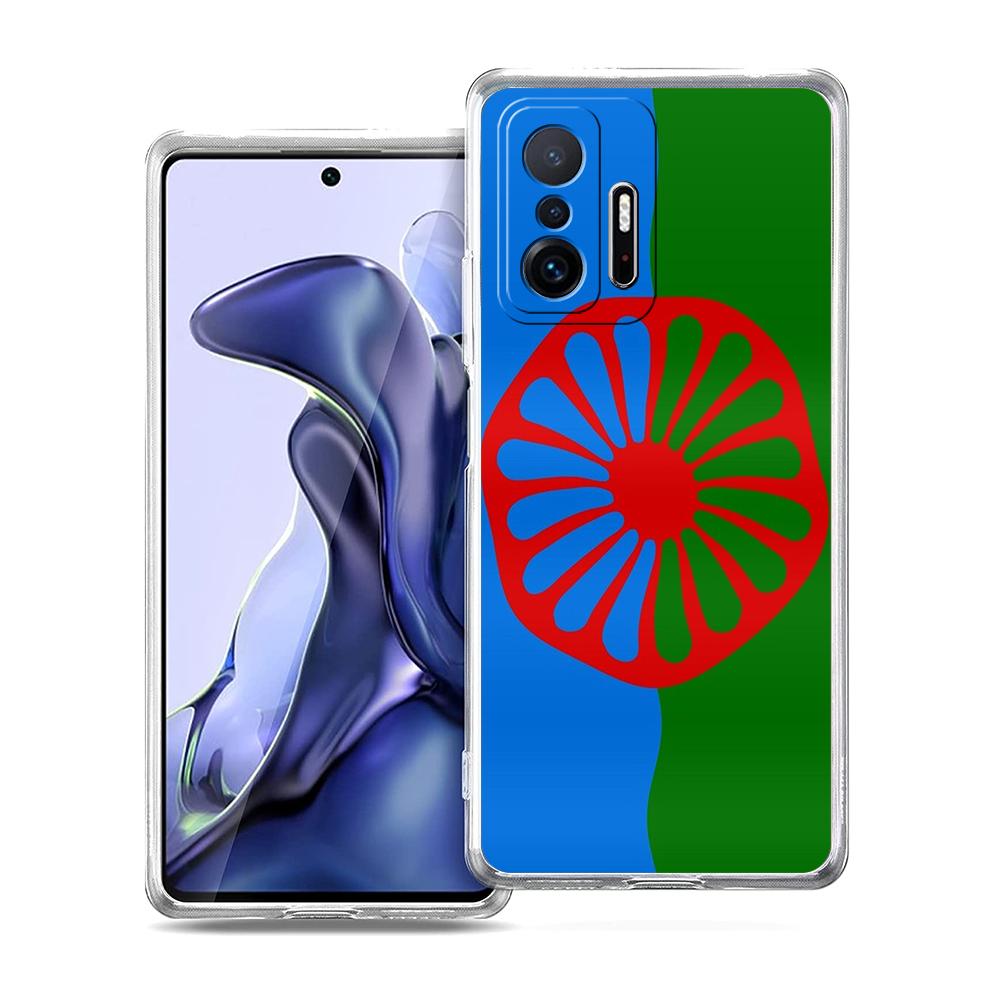 

Gypsy Romani Roma Flag Transparent Phone Case for Xiaomi Mi 14 13 12 11 Ultra 13T 12T 11T Poco X3 NFC F3 F6 Pro Soft TPU Shell Xiaomi 11T