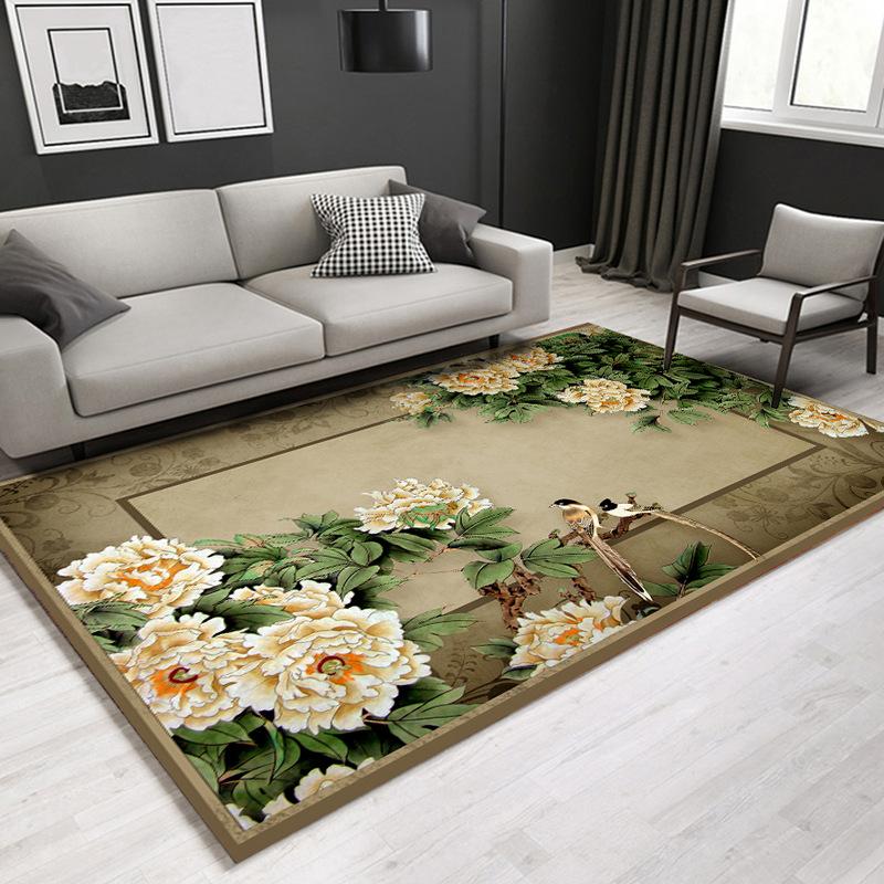 Chinese Series Carpet Living Room Bedroom Home Carpet Floor Mat Rectangular Carpet Bedroom Bedside Blanket