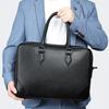 Genuine Leather Briefcase Men Business Casual Handbag Top Layer Cowhide Large Capacity Lawyer's Foreskin