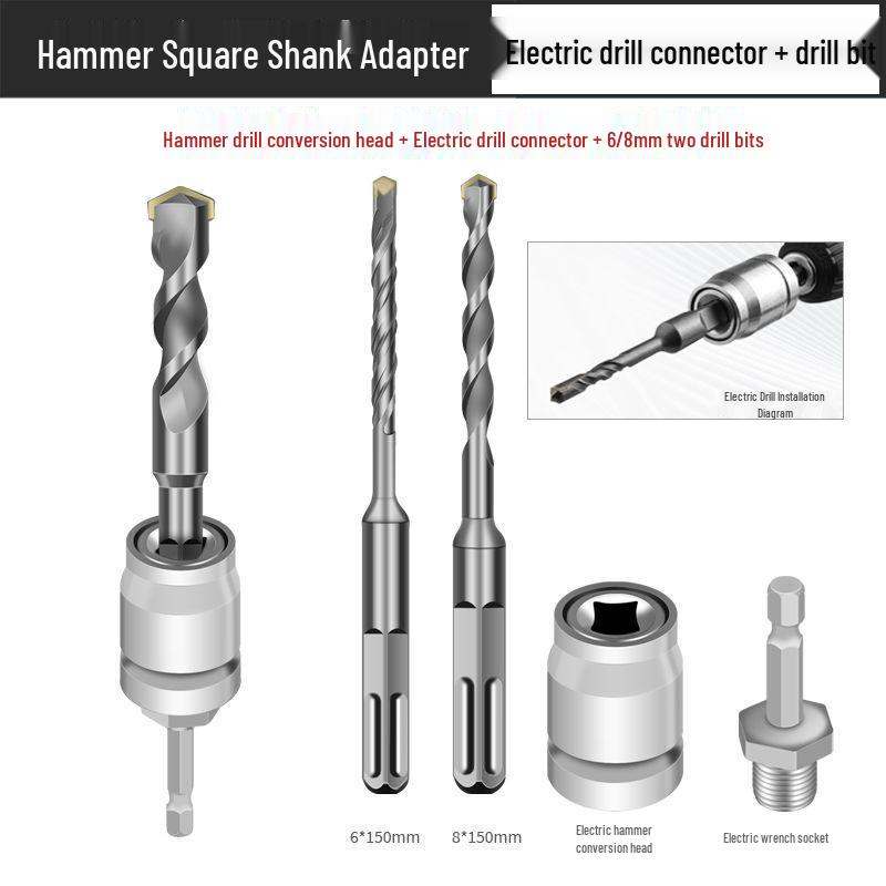 Multifunctional Electric Wrench to Hammer Drill Bit Adapter