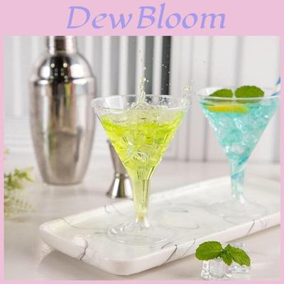 Disposable Cocktail Glasses Set With Elliptical Shape For Cold Drinks And Tasting In Restaurants