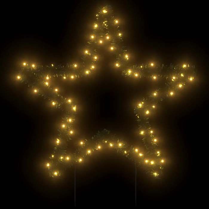 VidaXL Décoration lumineuse étoile de Noël avec piquets 80 LED 60 cm 357725