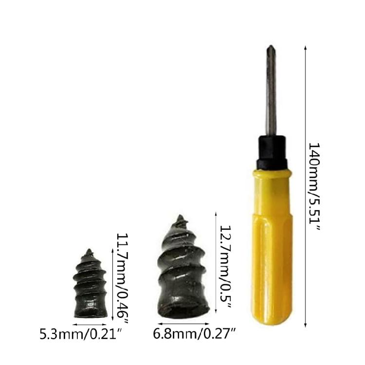 Vacuum Car Tyre Repair Rubber Nail Set Tire Screws Tubeless Repair Tools Kit