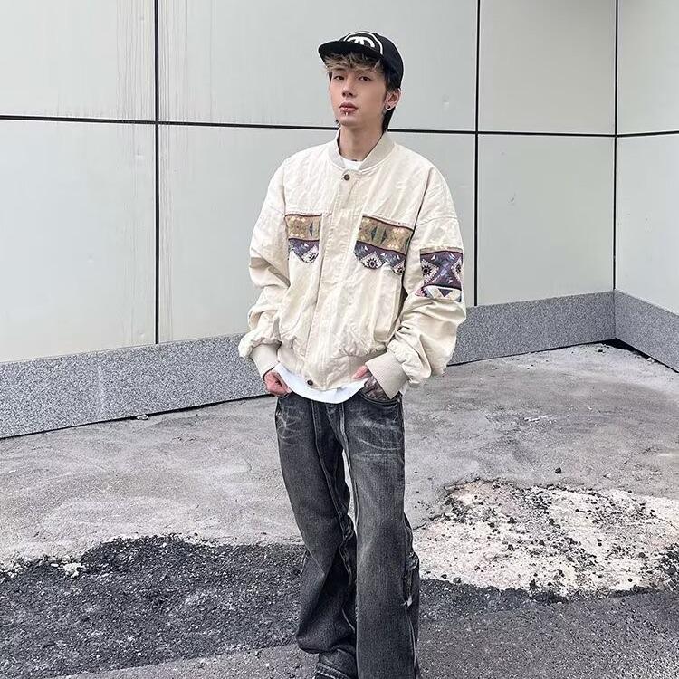 

Короткая куртка Xiaoxiangfeng, женская, высококачественная, новая, в китайском стиле, вышитая, повседневная, бейсбольная майка 2XL хаки