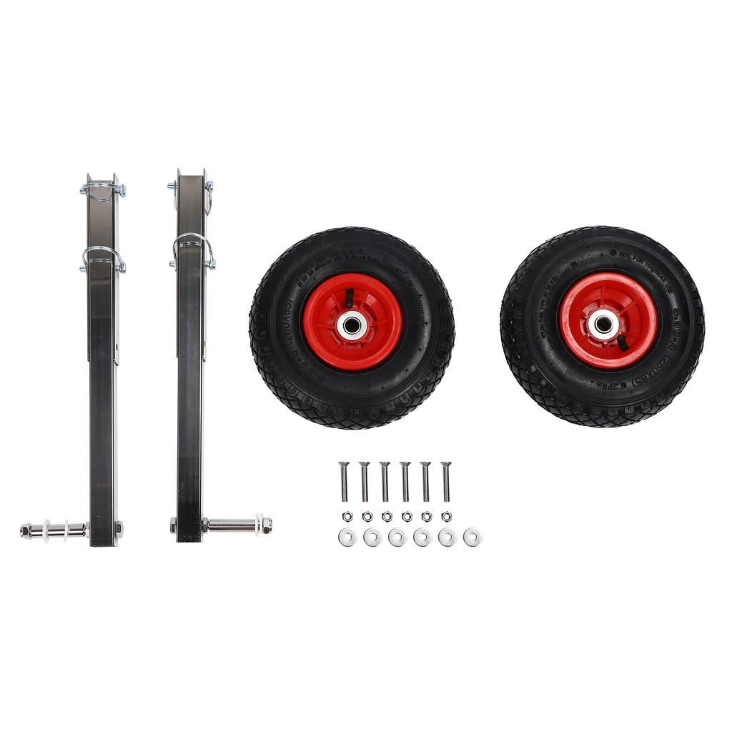 10 Inch Inflatable Boat Launching Wheels 600 LBS Capacity Removable Transom Launching Dolly Wheels Kit with Quick
