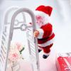 Hudební panenka Santa Clause Vánoční Santa lezoucí po žebříku Korálky Závěsná dekorace Elektrické dětské hračky na vánoční stromek Svatba