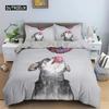 Cute Dog Bedding Set Microfiber 3D Pet Puppy Duvet Cover Animal Theme Quilt Cover Single Queen King For Child Boys Girls Bedroom