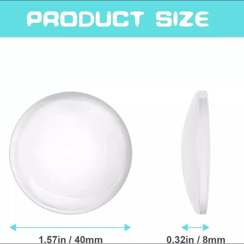 6Pcs Wall Door Handle Stopper Silicone Transparent round Protector Self-Adhesive