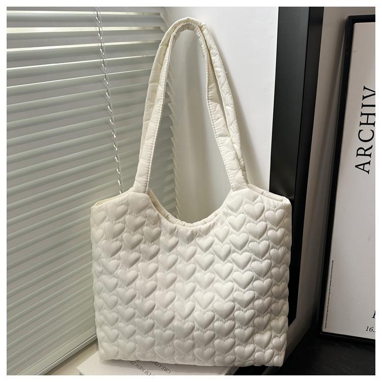 All Cotton Clothes Solid Color Retro Large Capacity Literary Fashion Embroidery Thread Shoulder Tote Women's Bag