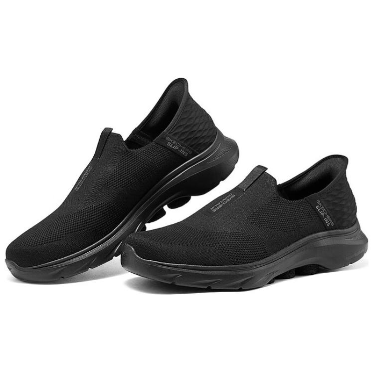 New Skechers GO WALK 7 Breathable Low Top Casual Shoes Men's Black 216641-BBK