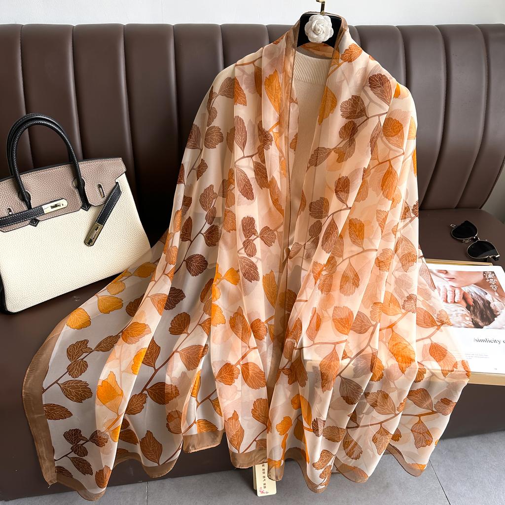  Silk Beach Stoles Women Hijab Scarf Soft Shawl Wraps Ladies Scarves Foulard Beach Sunscreen Female Large Bandana Echarpe