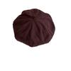 Autumn and winter corduroy black beret women's big head circumference bud hat showing face small painter hat pumpkin hat
