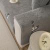 Embroidery Sherpa Fleece Sofa Cover Non-slip Soft Sofa Towel Couch Cushion for Living Room Modern Home Decor