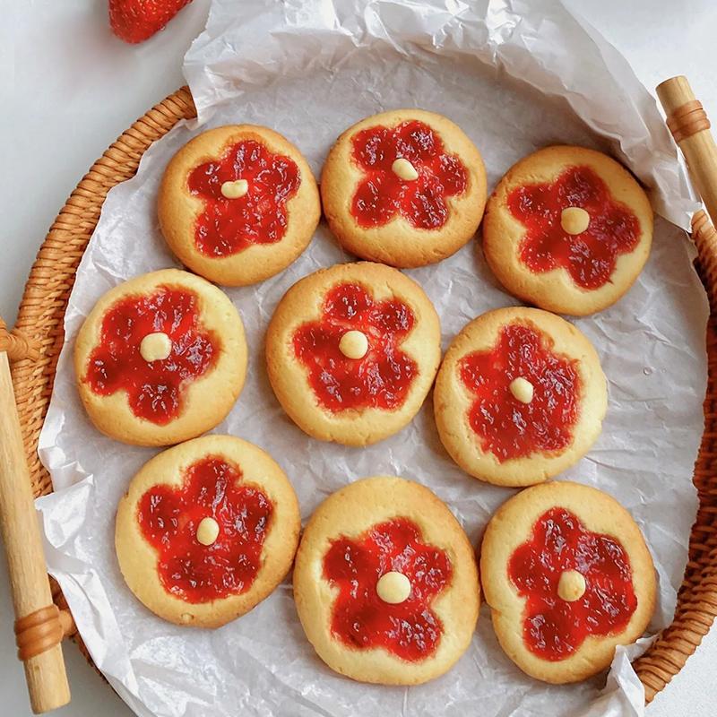 Jam Sandwich Cookie Cutter Biscuit Mold 3D Christmas Plastic Pressable Fondant Cookie Stamp New Year Cake Decor Baking Tools