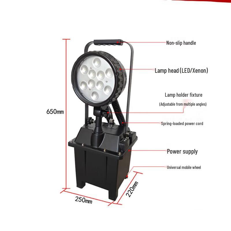 SOR B704 30W Portable Rechargeable Explosion-Proof Work Light
