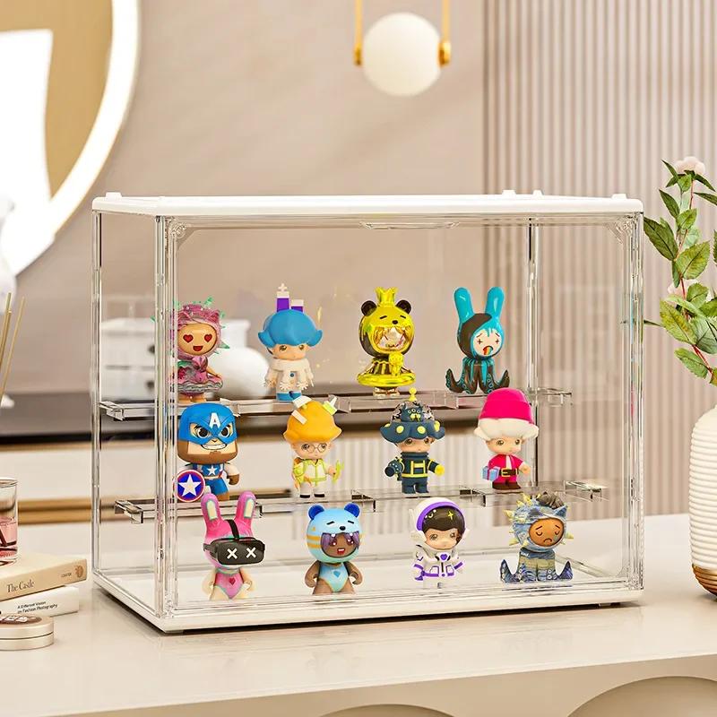 1Pc Acrylic Organizer for Collectible Figure and Blind Box Toy Large-Capacity High Definition Transparent Miniature Display Case