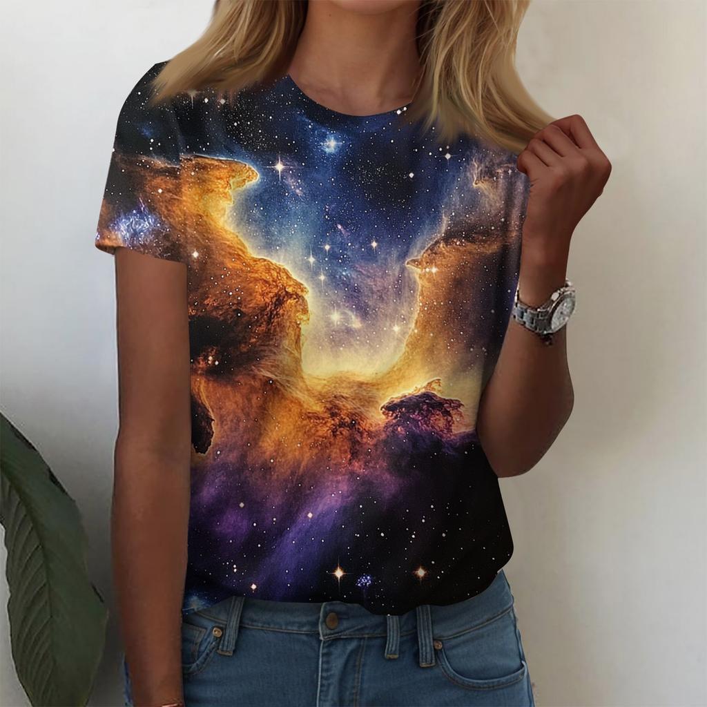 Camisas de manga curta para mulheres, tops fofos, camisetas gráficas, blusas casuais, plus size, tops básicos, pulôver