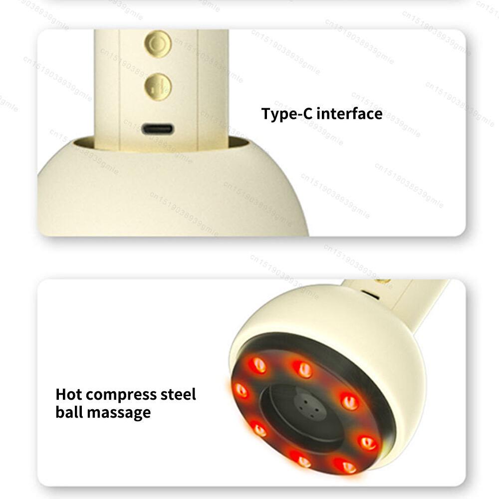 Wiederaufladbares Heißkompressen-Bauchmassagegerät Unterdruck Heißkompresse Meridian Schaben Schröpfen Tragbares Arm- und Bein-Massa