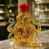 Caraffa in Vetro Polpo, Bottiglia per Whiskey Soffiata a Mano a Forma di Calamaro, Dispenser per Liquori Animale 3D per Home Bar, Regalo Unico per Uomini Papà