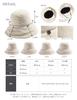 Adele AW Charmant Wide Brim Full Sun UV Adjustable with Chin Size L Gray Loo&c Women's Hat, Protection, Protection, Fall/Winter Warmth, Foldable,