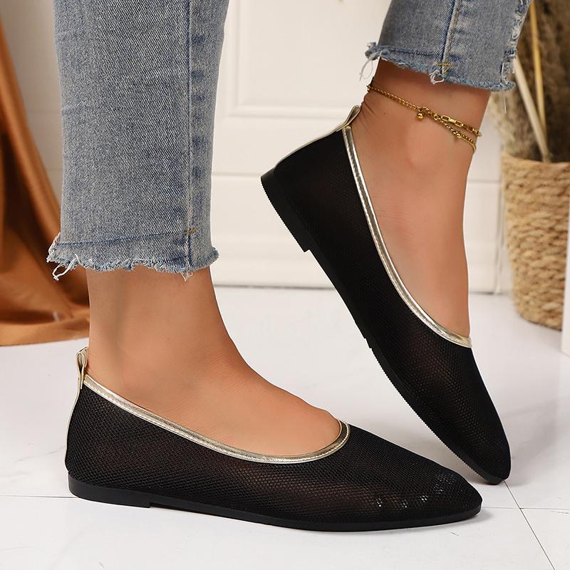 

Модная женская обувь 2025 Высокое качество Неглубокие женские балетки Модный принт Повседневные Новые Пайетки Большой размер Легкая Мягкая подошва Плоская обувь 35