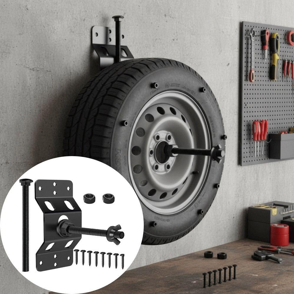 Easy Installation Enclosed Trailer Tire Bracket Heavy Duty Spare Tire Holder  For House Garage