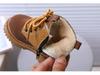 Kids' British Style Fleece-Lined Martin Boots: Warm, Non-Slip, Soft Sole Ankle Boots for Boys and Girls