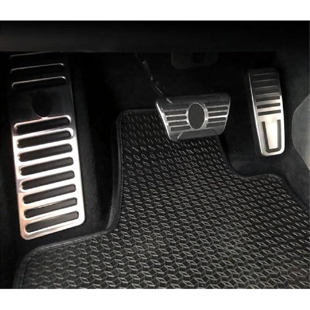 Compatible With Maserati Ghibli Levante Quattroporte 2014-2024 LHD Stainless Steel Footrest Dead Brake Gas Pedal Pad Cover Trim 2023 2022(Footrest