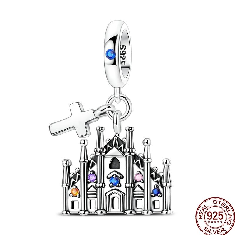 Métal Cuivre Charme Opéra de Vienne Perles Composants de Perles Composants de Perles Tour Eiffel Colisée Tokyo Pendentif Composant de Perle Compatible Avec Authentique