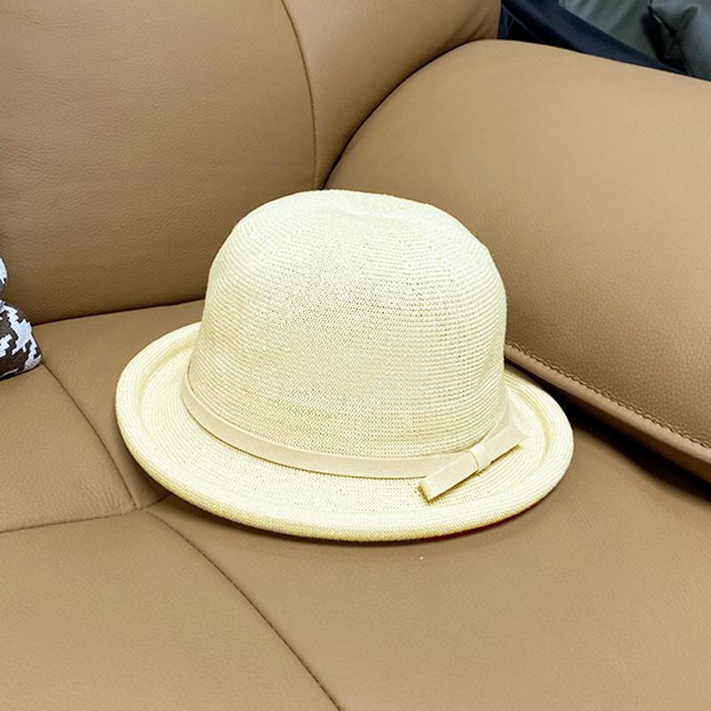 

Шляпа Универсальный Стиль Соломенная Плетеная Элегантный Бант Женская Ретро Солнцезащитная Шляпа бежевый