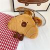 New Creative Croissant Ugly Cute Bread Cute Funny Messenger Bag Girls Fun Mobile Phone Bag
